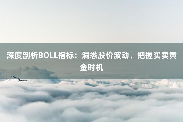 深度剖析BOLL指标：洞悉股价波动，把握买卖黄金时机